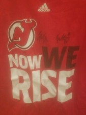 travis zajac will butcher signed devils promo t shirt t-shirt sga size L large