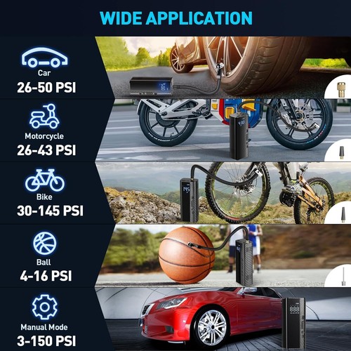 POCKET AIR Car Tire Inflator Portable Air Compressor by Bullseye Pro, Rechargeab - 第 22/24 張圖片