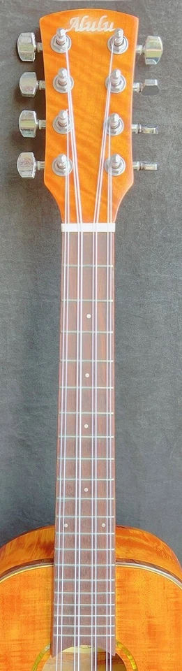 Alulu 8 String Solid curly Acacia Koa wood Tenor Ukulele BU987 - Image 4 of 4