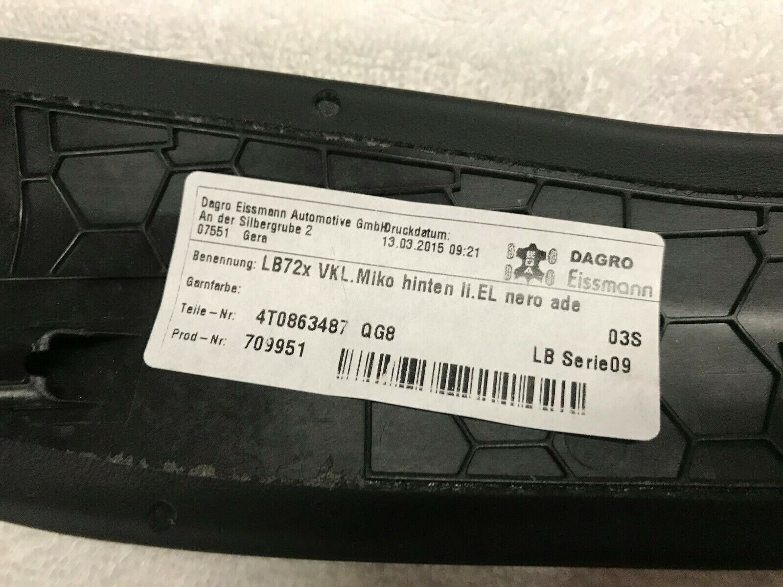 LAMBORGHINI HURACAN LP610 DRIVER LEFT SIDE CENTER CONSOLE TRIM OEM 4T0863487