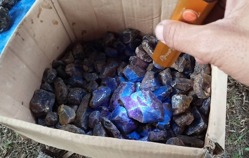 1 TO 20 KG LOT NATURAL UNTREATED HIGH QUALITY ROUGH BLUE AMBER SUMATRA INDONESIA - Picture 3 of 11