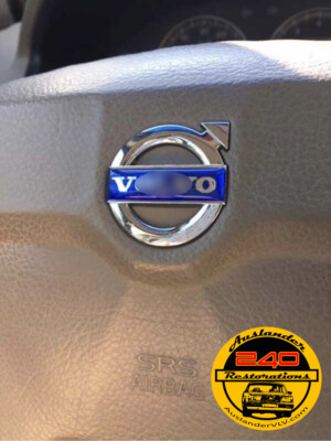 IMPROVED 35mm X 9mm VOLVO Steering Wheel Airbag Emblem S60 XC90 V70 S40 S80