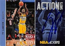 Ty Lawson autographed Basketball Card Nuggets 2013 Panini Hoops Action Shots #5