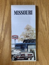 Texaco Map Missouri Kansas City St. Louis Springfield 1975 Gas Oil Advertising