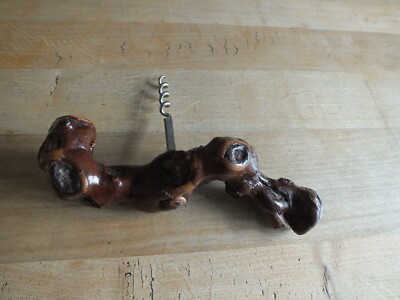 Vintage Corkscrew Tree Korkenzieher Baumholzgriff Holzbaumgriff DDR?