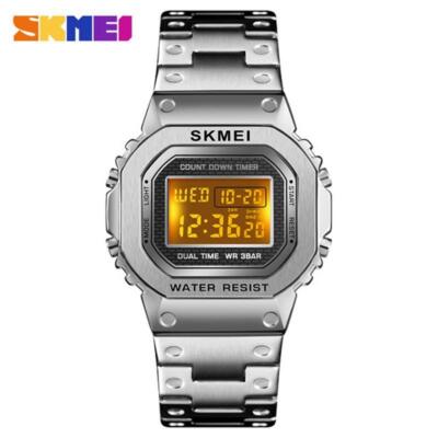SKMEI 3ATM wasserdichte Sport Herrenuhr berühmte LED Digital Männer Armbanduhren UK