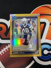 Jabril Cox Gold Holo Rated Rookie Card RC 2021 Panini Donruss NFL Cowboys. rookie card picture