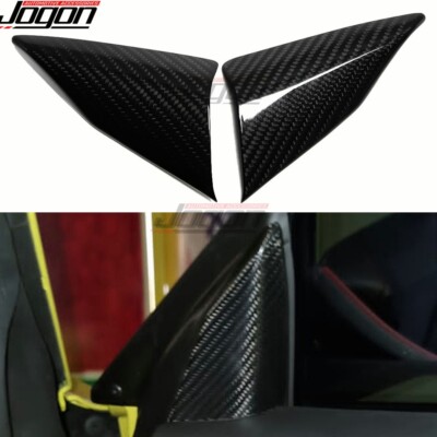 Carbon Interior A-Pillars Triangle Cover For Corvette C8 Stingray Z06 Z51 E-Ray