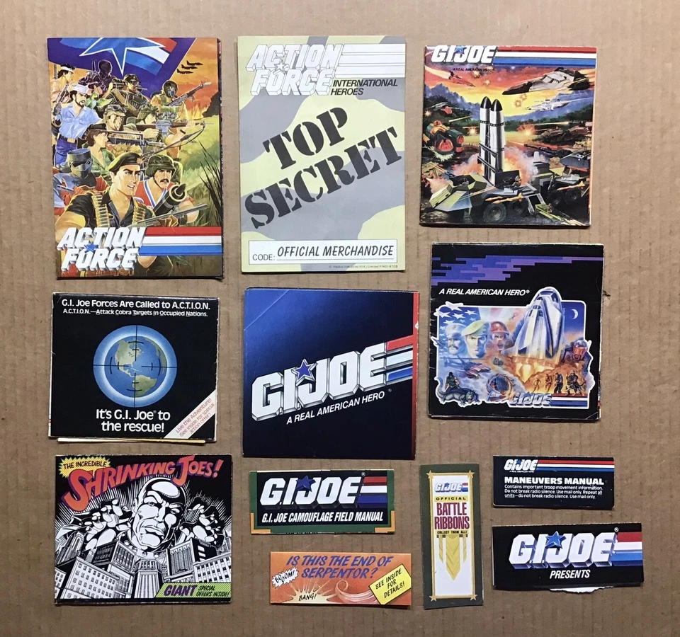 Vintage Lot of 12 Hasbro GI Joe Catalog Checklist Insert Booklets | eBay