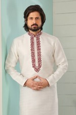 Indian Mens Designer Wedding Bollywood Party Wear Embroidered Kurta Payjama