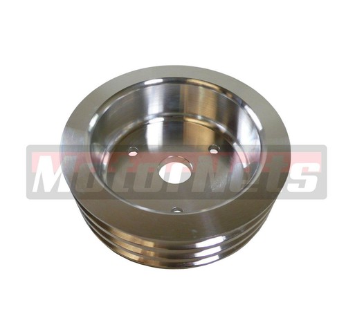 SB Chevy SWP Aluminum 2/3/1 Water Crankshaft Power Steering Pulley Kit 305 350 - Bild 6 von 8