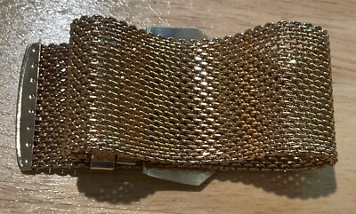 Vintage Sarah Coventry Gold Tone Mesh Belt Buckle Bracelet  display picture 1