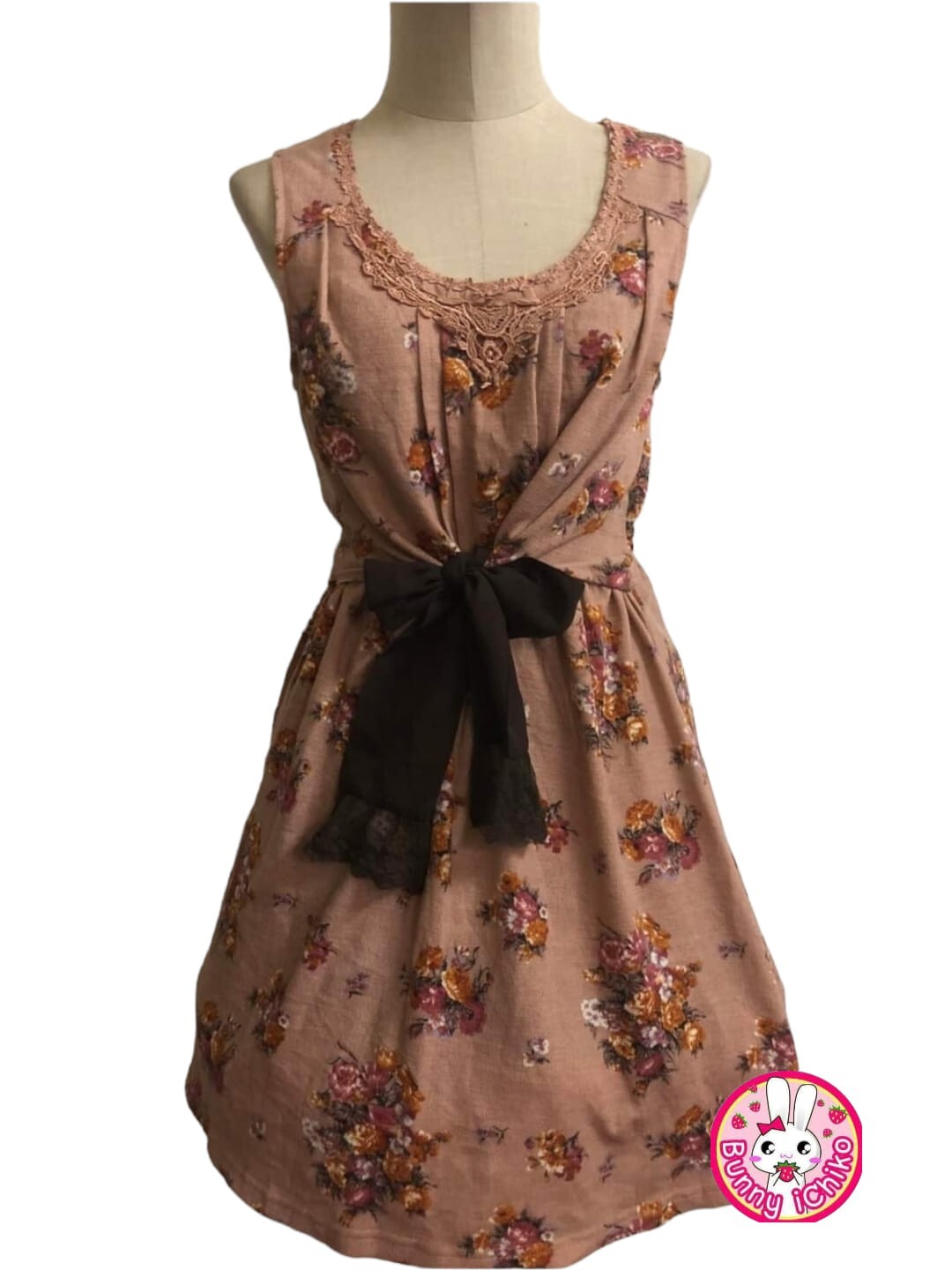 axes femme Women Dress Floral Lace velvet Lolita Mori girl Hime Gyaru