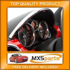 Mazda MX5 Mk3 3.5 3.75 NC Chrome Dashboard Instrument Ring Cover Set 2005>2015