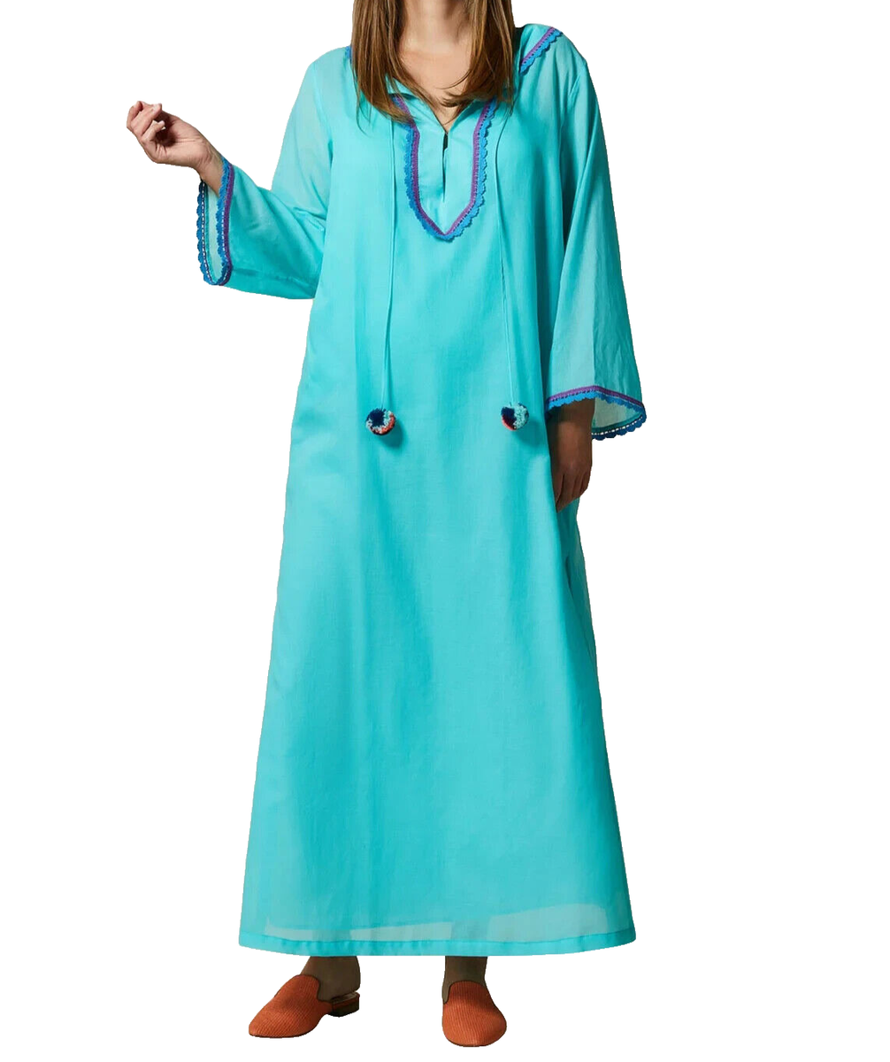MARINA RINALDI Cotton muslin Dress PLUS size MR 25_ US W16_It54_De46_Uk20