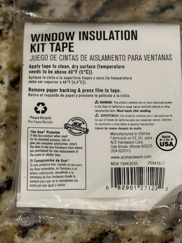 Lot of 2 ACE Window Insulation Kit Tape 1/2 In X 54 Ft E10 - Picture 5 of 5
