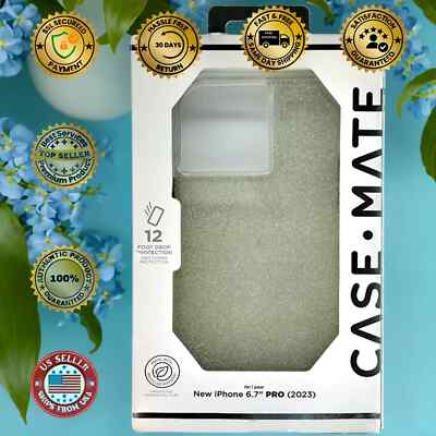 Case-Mate iPhone 15 Pro Max Case -Sheer Crystal Champagne 12ft Drop Protection