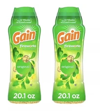 Gain Fireworks, Original in-Wash Scent Booster Beads 20.1 Oz Pack Of 2