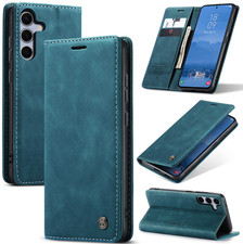 Luxury Men/Women Leather Magnetic Card Wallet Phone Case For iPhone/Samsung