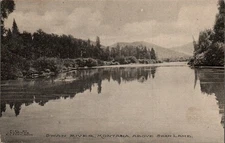 POSTCARD SWAN RIVER  MONTANA ABOVE SWAN LAKE