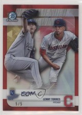 2018 Bowman Draft Red Refractor 5/5 Lenny Torres Jr Kris Bubic #RV-BT 0m8