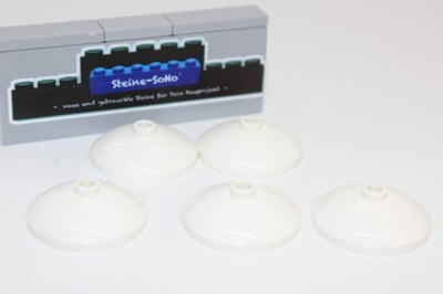 Lego (c) 5x Radar Schüssel - 3x3 - weiß - 43898 - dish 3x3 inverted