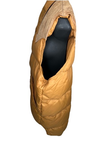 Vintage Woolrich Down Puffer Vest Brown Tan Snap Puffer 90s USA Size Large - Picture 4 of 11