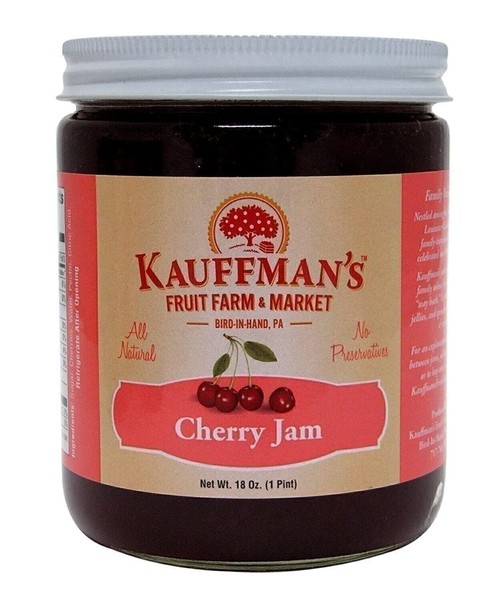 Kauffman Orchards totalmente natural, sin conservantes, mermelada de cereza