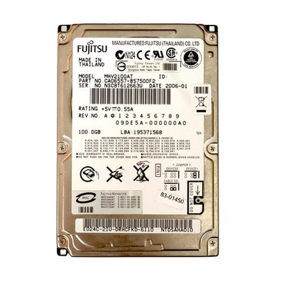 Fujitsu | MHV2100AT | PATA IDE EIDE | 100GB | 2,5'' Festplatte