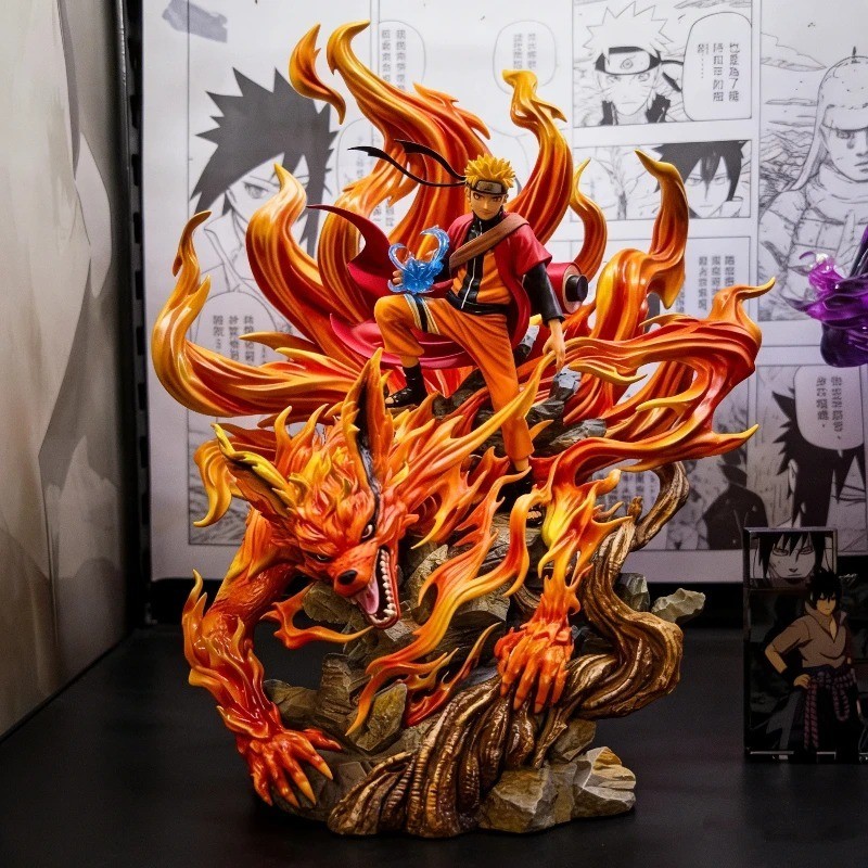 Naruto Shippuden Sage Mode Kurama Action Figure 41cm Nine Tails Uzumaki Statue ✨