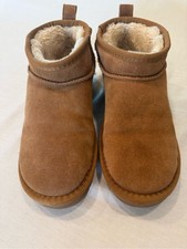 Aspen Chestnut Ultra Mini Faux Fur Lined Ankle Boots Size 7