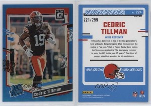 2023 Panini Donruss Optic Rated Aqua Prizm /299 Cedric Tillman #224 Rookie RC