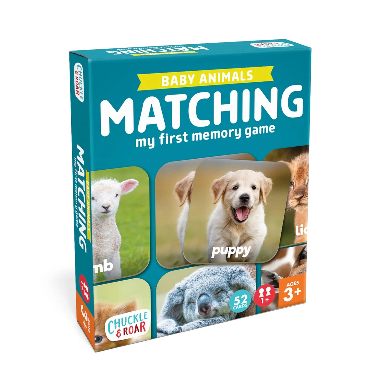 Memory Match Game – Juego De Emparejamiento De Animales Infantil, Con Tablero De ABS, 64 Fichas, Ideal Para Viajes Y Fiestas +3 Años