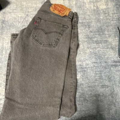 Levi's Men s Gray Denim Jeans Regular Fit Straight Leg Mid Rise Button Fly