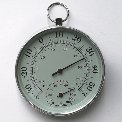 Rundes Großes Thermometer Zum Aufhängen An Der Wand, Indoor Outdoor Gartenhaus