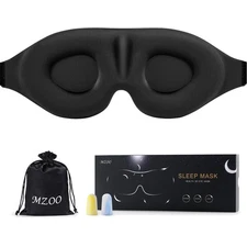 MZOO Luxury Sleep Eye Mask for Side Sleeper Men Women, Zero Eye Pressure 3D Slee