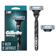 Gillette Mach3 Razor for Men 1 Handle + 2 Blade Refills