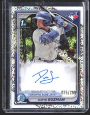 David Guzman 2024 Bowman Chrome Prospects Autographs Speckle Refractors #/299