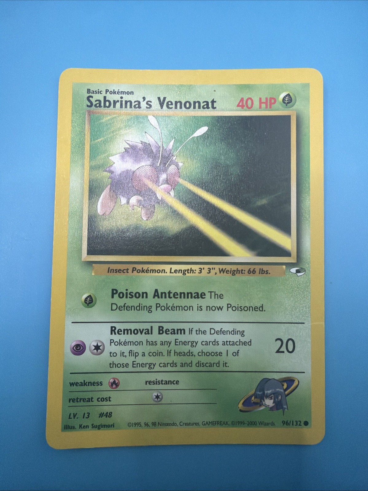 Pokemon Sabrina's Venonat 96/132 Gym Heroes NM