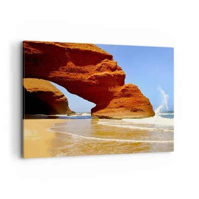 Cuadro Sobre Lienzo 100x70cm Cuadros Roca piedra arenisca océano naturaleza - Imagen 1 de 4