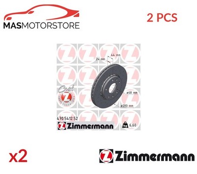 BREMSSCHEIBEN SATZ PAAR VORNE ZIMMERMANN 470541252 2PCS P FÜR RENAULT ARKANA I