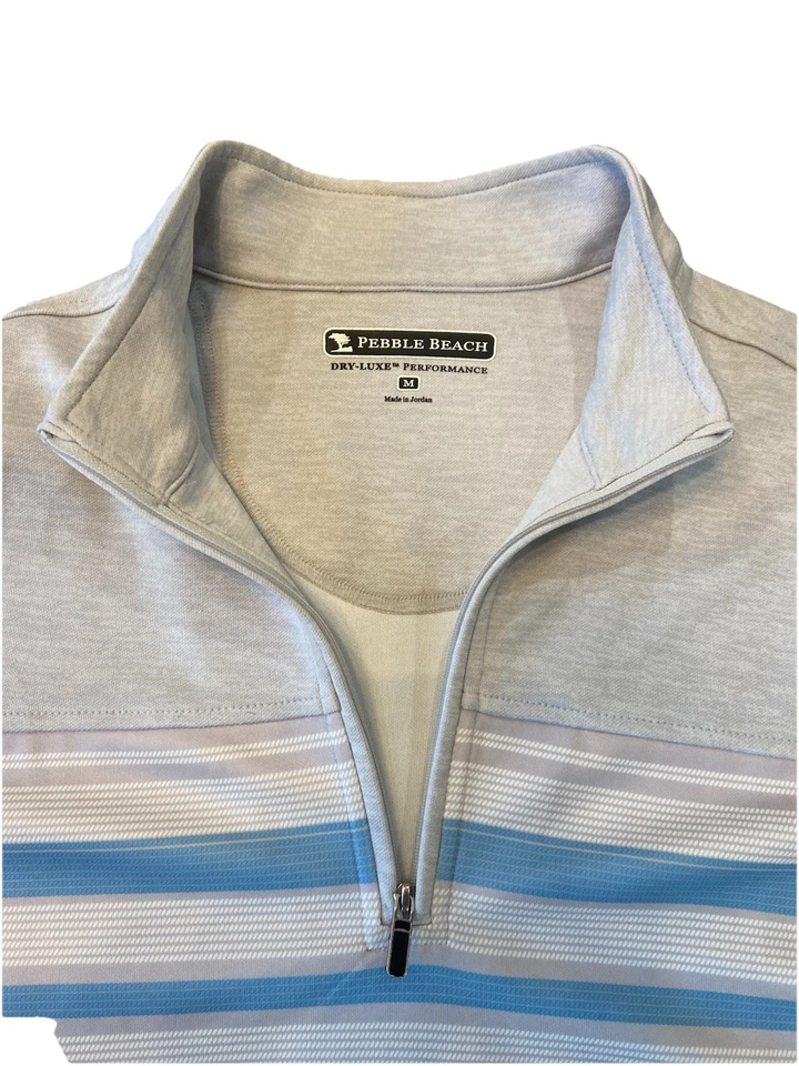 Pebble Beach Dry-Luxe производительности длинным рукавом белый с полосками размер M свитер - Изображение 2 из 3