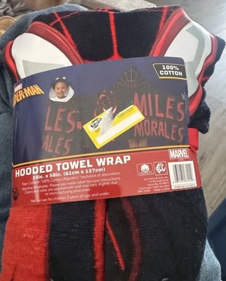 Spider-Man: Miles Morales Kids' Hooded Towel Marvel Jay Franco & Sons
