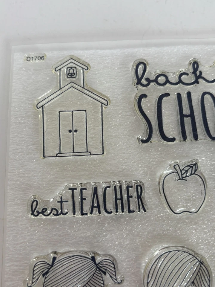 Conjunto de selos acrílicos CTMH My Acrylix volta às aulas crianças dia a dia melhor professor - Imagem 4 de 4