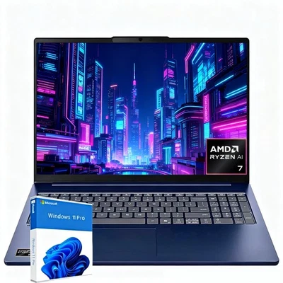 Lenovo Laptop IdeaPad Slim 5 16" Touch Ryzen AI 7 UpTo 64GB RAM 4TB SSD Win Pro