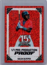 Kaelen Culpepper 2025 Leaf National NSCC Baseball 1/1 Pre Production Proof