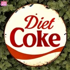 Vintage "Diet Coke" Aluminum Wall Tin Metal Signs Home Décor 8x8 Inch, Retro St