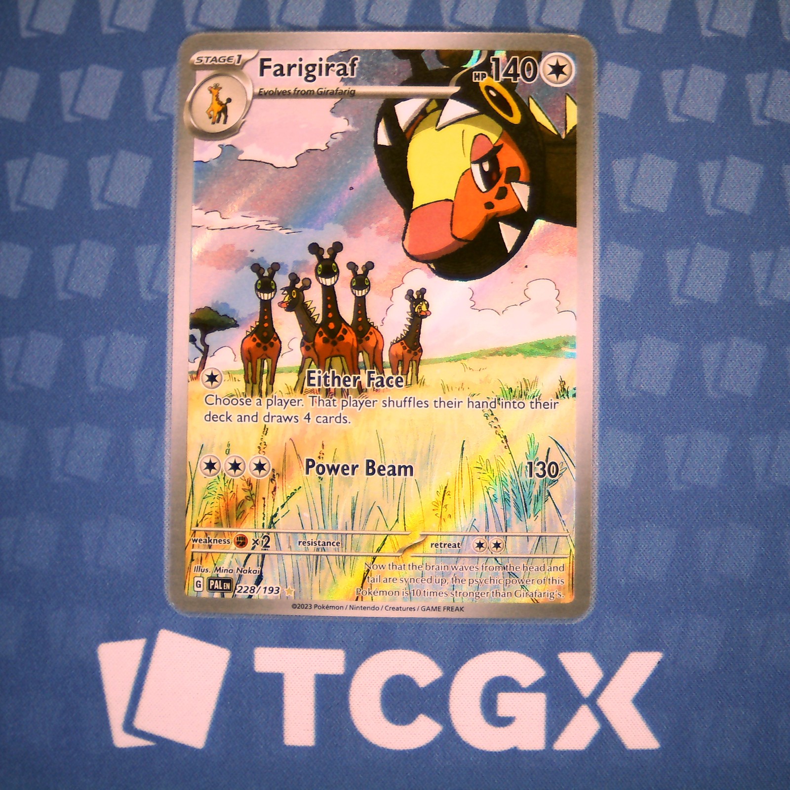 Pokemon - Farigiraf - 228/193 - SV02: Paldea Evolved - Holo - Illustration Ra NM