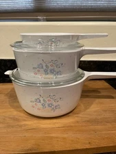 5 piece set corningware country cornflower