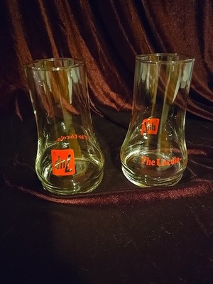 7up The Uncola Upside Down 6'' Tumblers Cocktail Glasses Set of 6 VINTAGE EXC